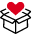 Symbol für liebevoll verpackte Lieferung